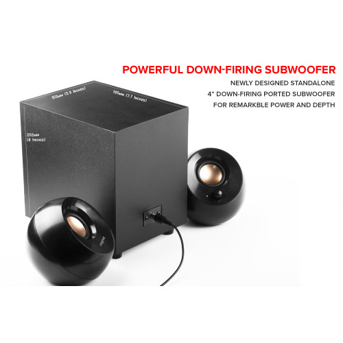 CREATIVE Pebble Plus - 2.1 USB Desktop Speakers with Subwoofer
