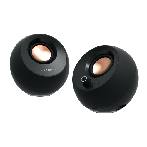 CREATIVE Pebble Pro - 2.0 USB-C Computer Speakers with RGB (Black)