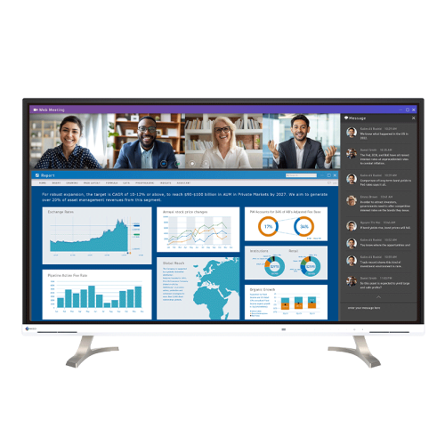 EV4340X-BK 43" (3840 X 2160) 4K UHD-HDMI, LAN, DISPLAYPORT USB