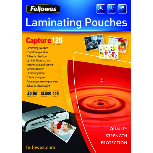 A2 Glossy 125 Micron Laminating Pouch - 50 pack
