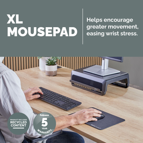 Fellowes Breyta 100138995 mouse pad Black - 100138995