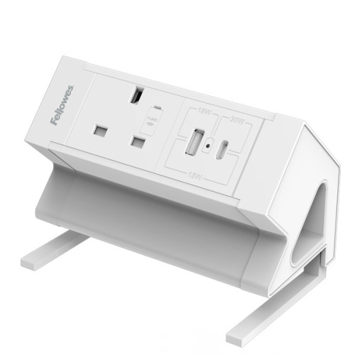 Fellowes Power Desk Type G White