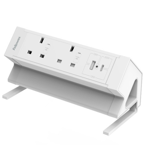 Fellowes Power Desk 2 White