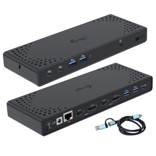 I-Tec USB 3.0 USB-C Thunderbolt 3 Dual Display Docking Station Gen2 + Power Delivery 100W DC20V135WUK