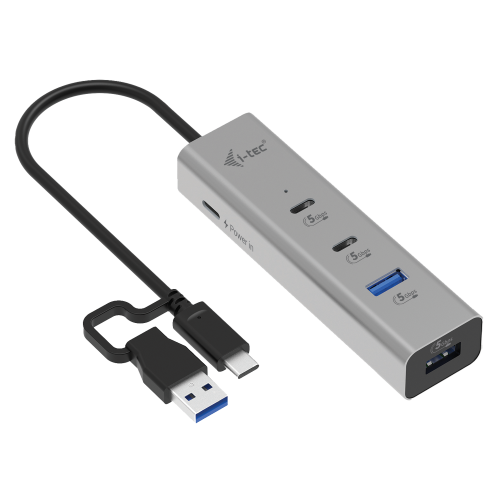 Universal Charging Metal HUB 2xUSB-C + 2x USB-A Port + Power Delivery 85W