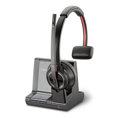 Poly W8210/A, UC Headset Wireless Head-band Office/Call center Bluetooth Black, Grey