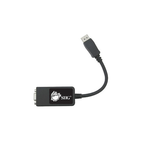 Siig CB-DP0082-S1 video cable adapter 0.24 m VGA (D-Sub) DisplayPort Black CB-DP0082-S1