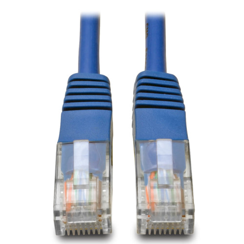 N002-001-BL Cat5e 350 MHz Molded (UTP) Ethernet Cable (RJ45 M/M), PoE - Blue, 1 ft. (0.31 m)