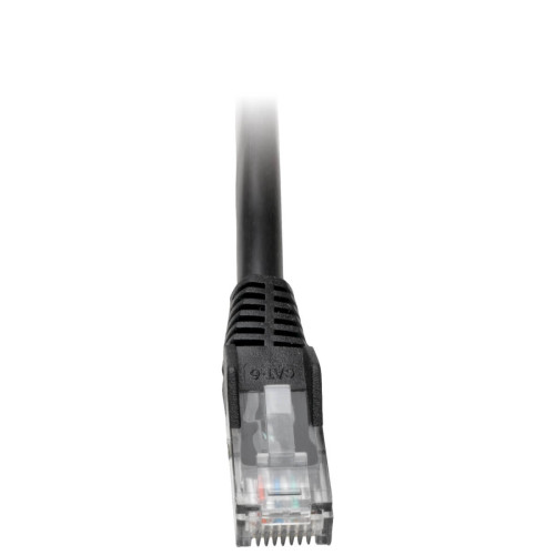 N201-002-BK Cat6 Gigabit Snagless Molded (UTP) Ethernet Cable (RJ45 M/M), PoE, Black, 2 ft. (0.61 m)