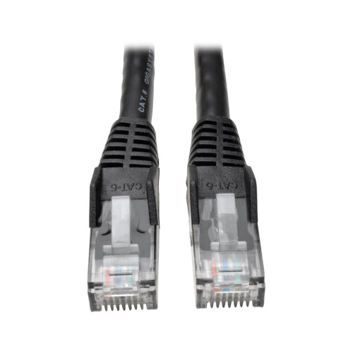 N201-010-BK Cat6 Gigabit Snagless Molded (UTP) Ethernet Cable (RJ45 M/M), PoE, Black, 10 ft. (3.05 m)