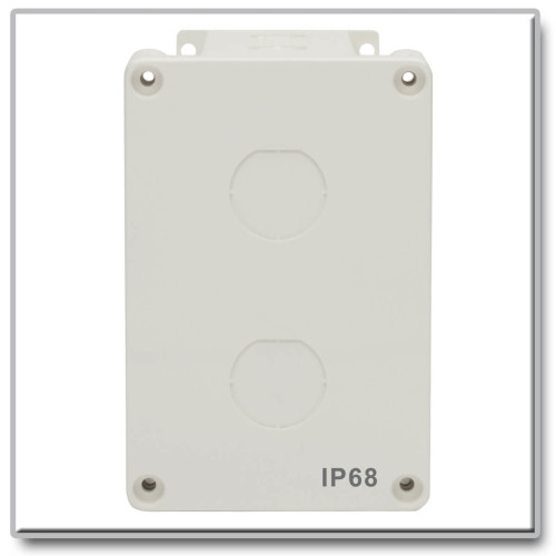 N206-SB01-IND Waterproof Electrical Junction Box - Surface Mount, Industrial, Single Gang, IP68, TAA, 2 Cutouts