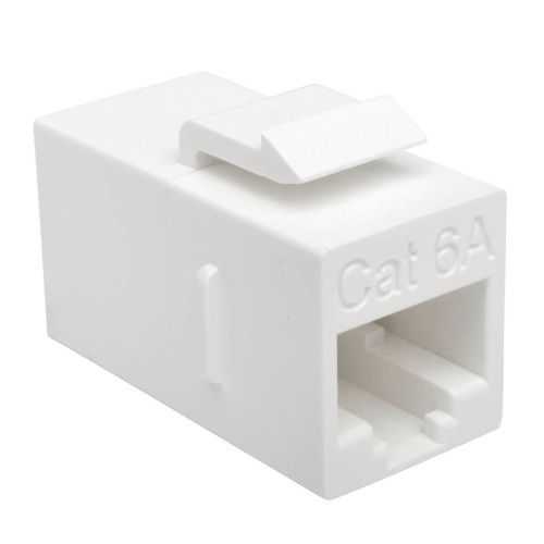 N235-001-6A Cat6a Straight-Through Modular In-Line Snap-In Coupler, (RJ45 F/F), TAA