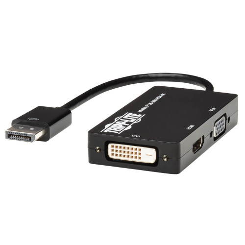 P136-06N-HDV-4K DisplayPort to VGA/DVI/HDMI All-in-One Converter Adapter, DP ver 1.2, 4K 30 Hz HDMI