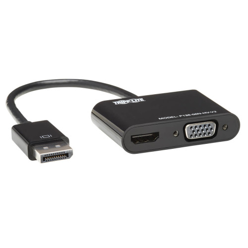 P136-06N-HV-V2 DisplayPort to VGA/HDMI All-in-One Converter Adapter, DP ver 1.2, 4K 30 Hz HDMI