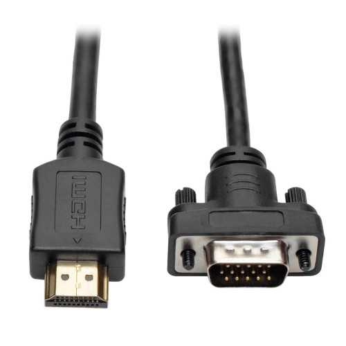 P566-003-VGA HDMI to VGA Active Adapter Cable (HDMI to Low-Profile HD15 M/M), 3 ft. (0.9 m)