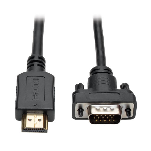 P566-010-VGA HDMI to VGA Active Adapter Cable (HDMI to Low-Profile HD15 M/M), 10 ft. (3.1 m)