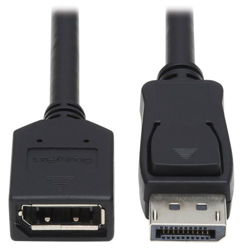 P579-006 DisplayPort Extension Cable with Latch, 4K @ 60 Hz, HDCP 2.2 (M/F), 6 ft. (1.83 m)