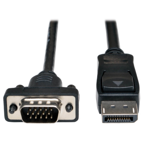 P581-003-VGA-V2 DisplayPort 1.2 to VGA Active Adapter Cable (DP with Latches to HD15 M/M), 3 ft. (0.9 m)