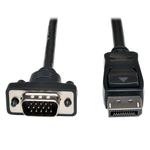 P581-006-VGA-V2 DisplayPort 1.2 to VGA Active Adapter Cable (DP with Latches to HD15 M/M), 6 ft. (1.8 m)