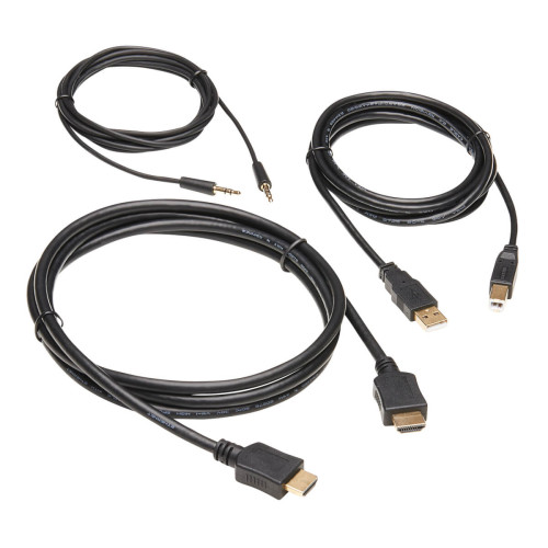 P782-006-HA HDMI KVM Cable Kit - 4K HDMI, USB 2.0, 3.5 mm Audio (M/M), Black, 6 ft. (1.83 m)