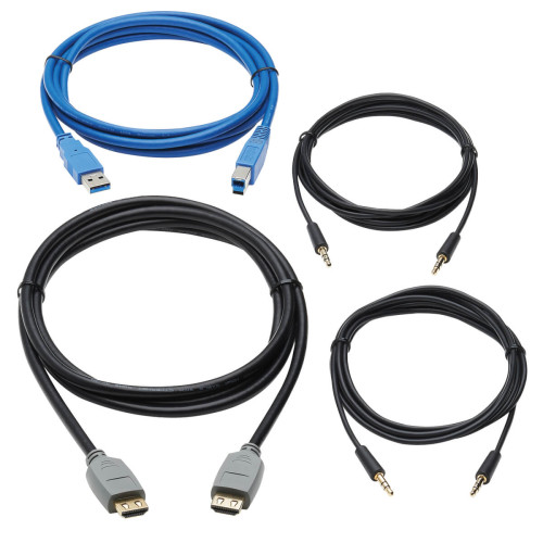 P785-HKIT10 HDMI KVM Cable Kit for B005-HUA2-K and B005-HUA4 KVM, 4K HDMI, USB 3.2 Gen 1, 3.5 mm, 10 ft. (3.1 m)