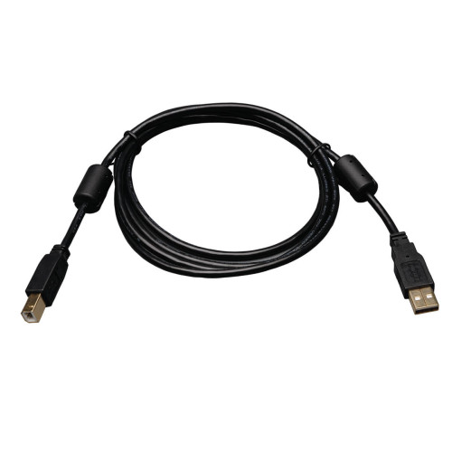 U023-006 USB 2.0 A to B Cable with Ferrite Chokes (M/M), 6 ft. (1.83 m)