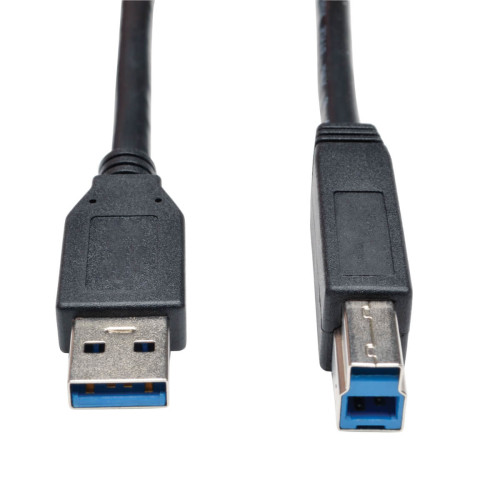 U322-003-BK USB 3.2 Gen 1 SuperSpeed Device Cable (A to B M/M) Black, 3 ft. (0.91 m)