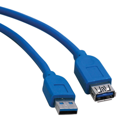 U324-006 USB 3.0 SuperSpeed Extension Cable (A M/F), Blue, 6 ft. (1.83 m)
