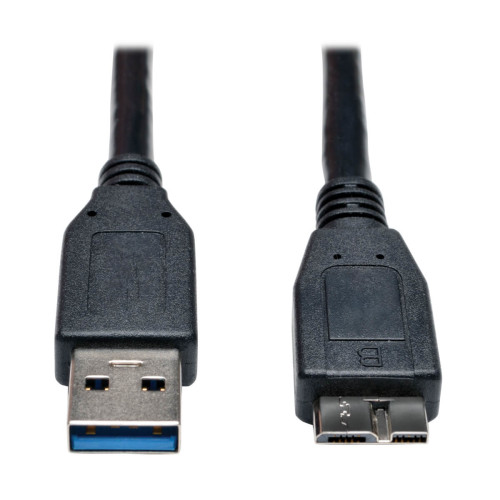 USB 3.0 SuperSpeed Device Cable (A to Micro-B M/M) Black, 0.31 m