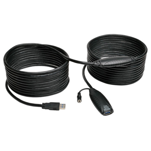 U330-10M USB 3.0 SuperSpeed Active Extension Repeater Cable (A M/F), 10M (32.8 ft.)