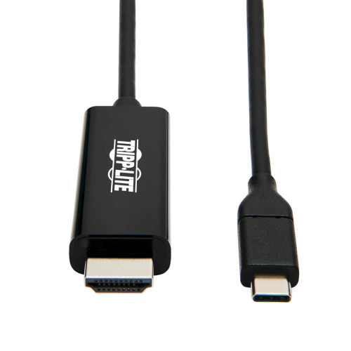 U444-006-H4K6BE USB-C to HDMI Adapter Cable (M/M), 4K 60 Hz, 4:4:4, Thunderbolt 3 Compatible, Black, 6 ft. (1.8 m)