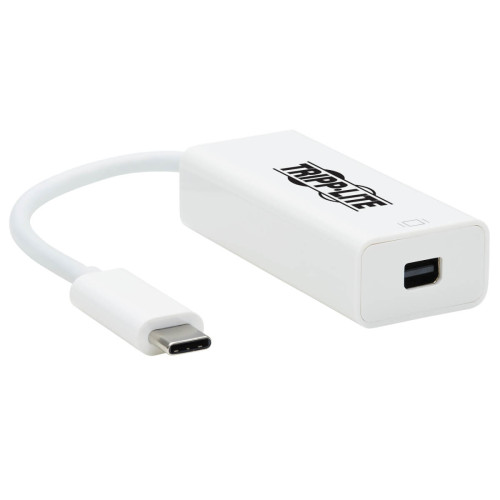 U444-06N-MDP8W USB-C to Mini DisplayPort Active Adapter Cable with Equalizer (M/F), UHD 8K, HDR, DP 1.4, White, 6 in. (15.2 cm)