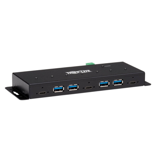 U460-4A3C-IND Industrial 7-Port USB-C Hub, USB 3.x Gen 2 (10Gbps), 4x USB-A & 3x USB-C Ports, 15Kv ESD Immunity, 2Kv Surge