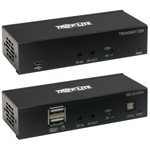 B127A-1A1-BDBH DisplayPort to HDMI over Cat6 Extender Kit, KVM Support, 4K 60Hz, 4:4:4, USB, PoC, HDCP 2.2, 230 ft., TAA