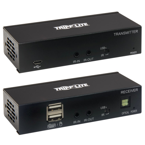 B127A-1A1-BHBH HDMI over Cat6 Extender Kit, KVM Support, 4K 60Hz, 4:4:4, USB/IR, PoC, HDR, HDCP 2.2, 230 ft., TAA