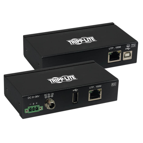 B203-101-IND-ER 1-Port Industrial USB over Cat6 Extender, ESD Protection, PoC - USB 2.0, Mountable, 330 ft., TAA