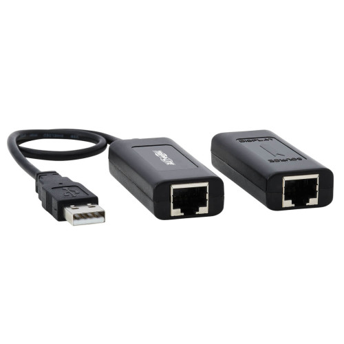 B203-101-POC 1-Port USB over Cat5/Cat6 Extender Kit with Power over Cable - USB 2.0, Up to 164.04 ft. (50M), Black