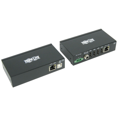 B203-104-IND 4-Port Industrial USB over Cat6 Extender, ESD Protection, PoC - USB 2.0, Mountable, 150 ft. (45.72 m), TAA