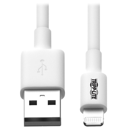 M100-006-WH USB-A to Lightning Sync/Charge Cable (M/M) - MFi Certified, White, 6 ft. (1.8 m)