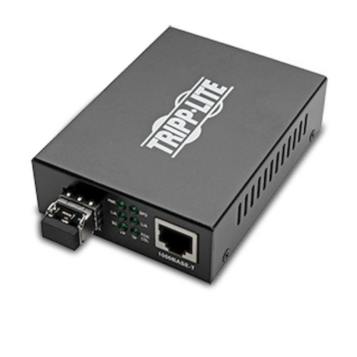 N785-INT-LC-MM Gigabit Multimode Fiber to Ethernet Media Converter, 10/100/1000 LC, International Power Supply, 850 nm, 550M (1804.46 ft.)