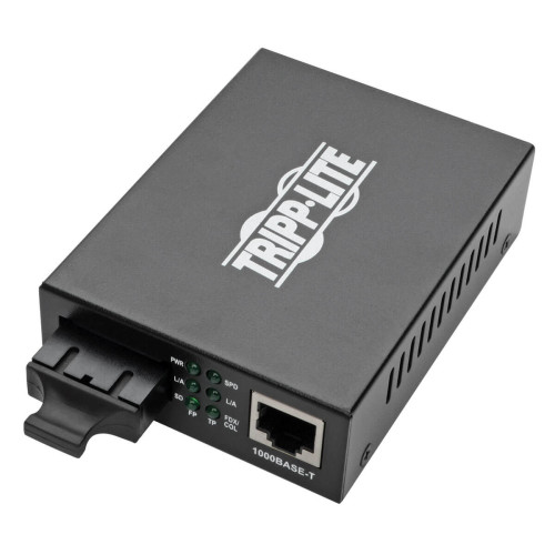N785-INT-SC-MM Gigabit Multimode Fiber to Ethernet Media Converter, 10/100/1000 SC, International Power Supply, 850 nm, 550M (1804.46 ft.)