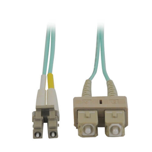 N816-01M 10Gb Duplex Multimode 50/125 OM3 LSZH Fiber Patch Cable (LC/SC) - Aqua, 1M (3 ft.)