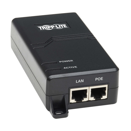 NPOE-30W-1G-INT Gigabit PoE+ Midspan Active Injector - IEEE 802.3at/802.3af, 30W, 1 Port, International Power Cords