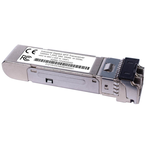 Tripp Lite N286I-1P25GSXD Industrial Gigabit SFP Transceiver - 1000Base-SX, Multimode, LC Duplex, DDM, -40° to 85°C, 550 m (1,804 ft.)