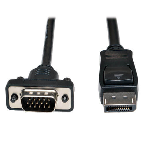 P581-010-VGA-V2 DisplayPort 1.2 to VGA Active Adapter Cable (DP with Latches to HD15 M/M), 10 ft. (3.1 m)