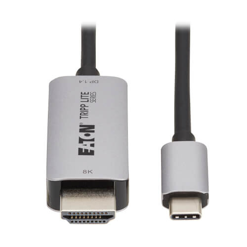 USB-C to HDMI Active Adapter Cable (M/M) - 8K 60 Hz, 4K 144 Hz, HDR, 4:4:4, HDCP 2.3, Black, 6 ft. (1.8 m)