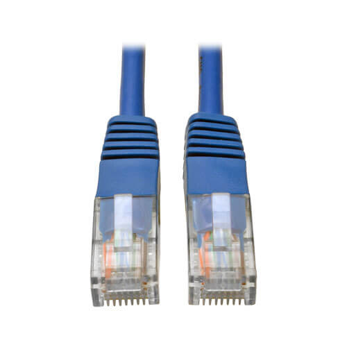 Tripp Lite N002-025-BL Cat5e 350 MHz Molded (UTP) Ethernet Cable (RJ45 M/M), PoE - Blue, 25 ft. (7.62 m)