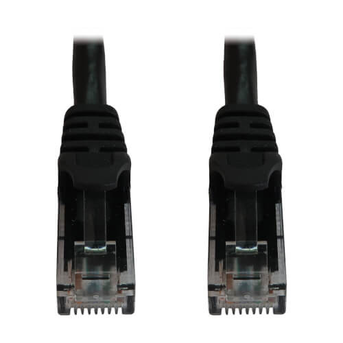 N261-001-BK Cat6a 10G Snagless Molded UTP Ethernet Cable (RJ45 M/M), PoE, Black, 1 ft. (0.3 m)