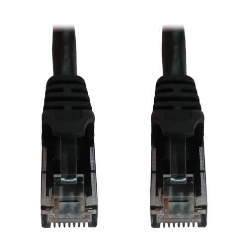 N261-002-BK Cat6a 10G Snagless Molded UTP Ethernet Cable (RJ45 M/M), PoE, Black, 2 ft. (0.6 m)