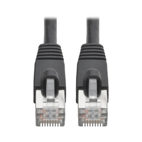 N262-001-BK Cat6a 10G Snagless Shielded STP Ethernet Cable (RJ45 M/M), PoE, Black, 1 ft. (0.31 m)